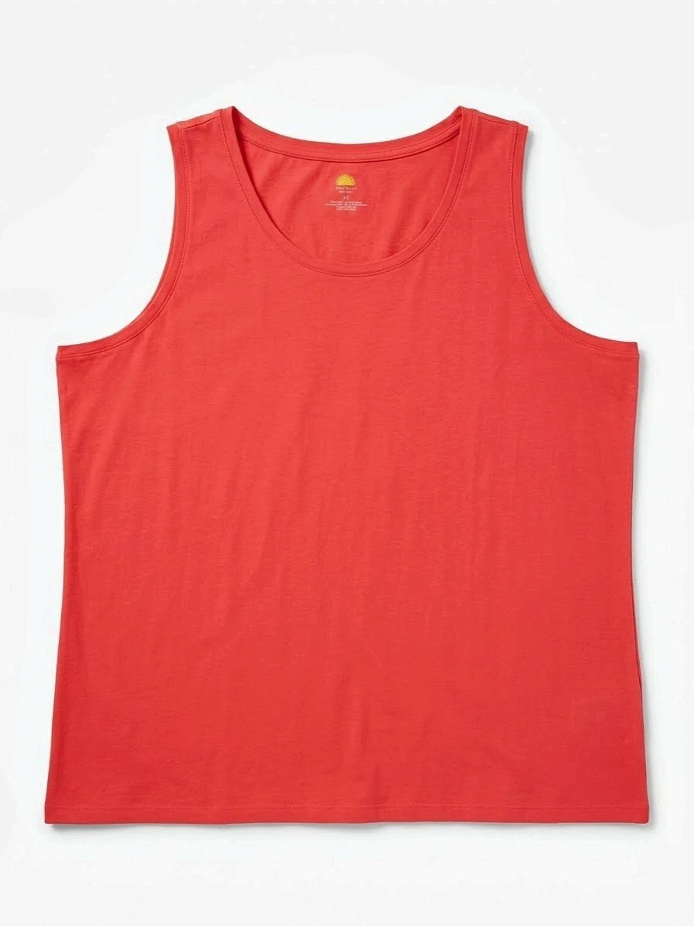 Vintage Orange Long Tank Top Plus Size 2X Athleisure Modal Sleeveless Shirt C &